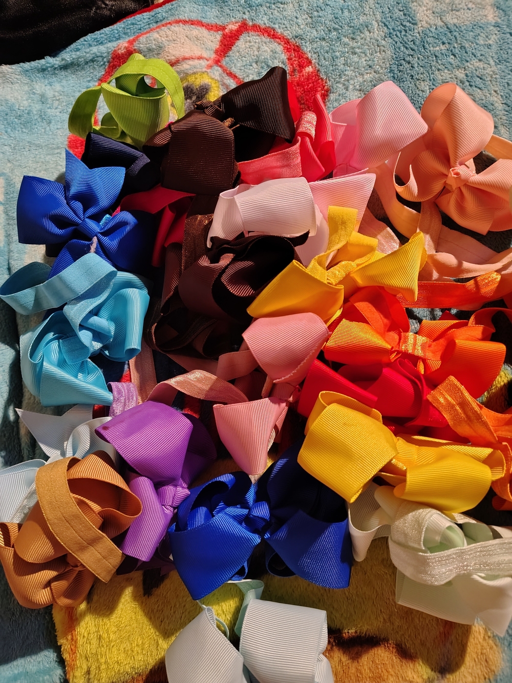 Kids Grosgrain Bow Hair Clips - Multi Color Pack